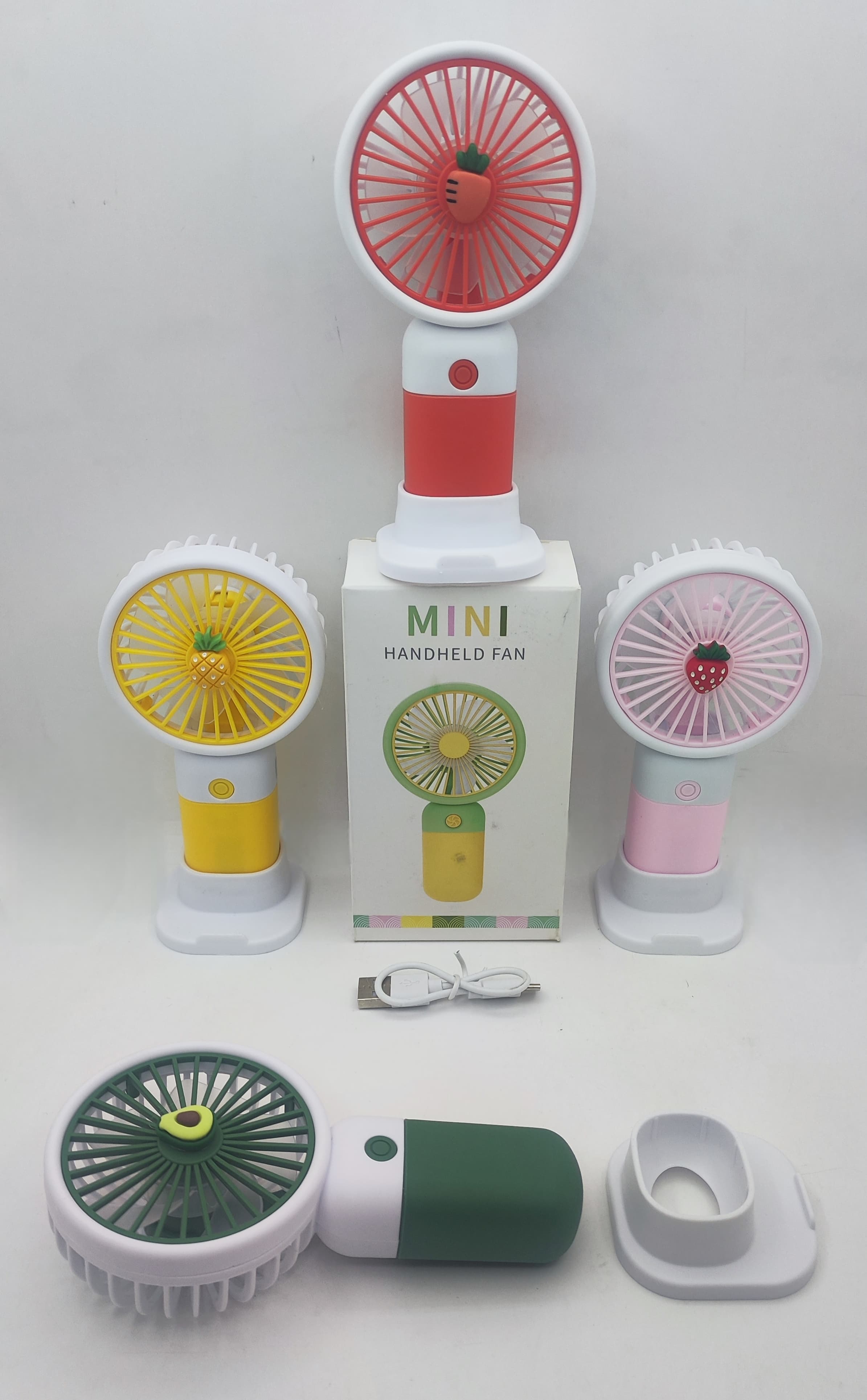 (VT-130) MINI VENTILADOR Frutas + SOPORTE CELULAR 